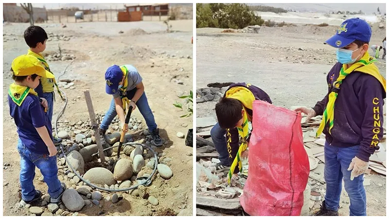 Cub Scouts taking climate action in Chile