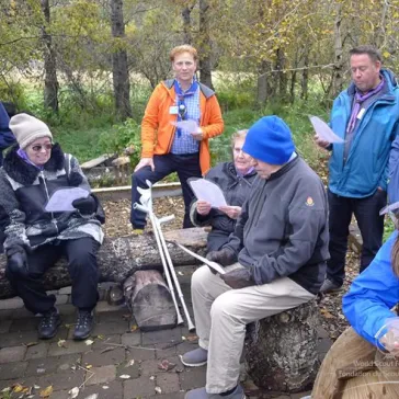 campfire with the Solheimar Scout group
